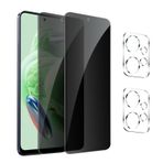GXAYZ 【4 adet】 Xiaomi Redmi Note 12 5G için görüş koruma folyosu, gizlilik zırhlı koruma camı, [2 x casus önleyici koruyucu cam + 2 x kamera koruması] gözetleme engelleyici folyo, anti spy koruyucu