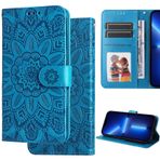 GXLONG Ooboom Kılıf, Oppo Reno7 5G/Find X5 Lite için, Mandala PU Deri Manyetik Kapaklı Folyo Kitap Kapağı Koruyucu Telefon Cüzdan Destek Çubuğu Kart Yuvaları Bilek Kayışı - Mavi