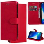 GXLONG Ooboom Kılıf, Realme 9 Pro/OnePlus Nord CE 2 Lite 5G için, PU Deri Manyetik Kapaklı Folyo Kitap Cüzdan Kapak Destek Çubuğu Kredi Kartı Yuvalı Bilek Kayışı - Kırmızı