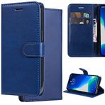 GXLONG Ooboom Motorola Moto Edge 20 Lite için Kılıf, PU Deri Manyetik Kapaklı Folyo Kitap Cüzdan Kapak Destek Çubuğu Kredi Kartı Yuvalı Bilek Kayışı - Mavi