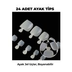 GXMPRO Ayak Tırnak Tips Takma Tırnak 24 Adet