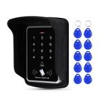 GXY 125KHz RFID Erişim Kontrolü Tuş Takımı + Su Geçirmez Kapak+10 adet 125KHz Mavi Anahtarlıklar kapı erişimi için
