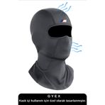 GYES Siyah M Baskılı Balaklava Spor Motor Kask Maskesi Buff Koruyucu Kar Yüz Maske