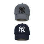 Gyes Spor Ny Şapka Unisex 2'li Takım Arkası Cırtlı Ayarlanabilir Lacivert Gri Lacivert
