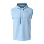 Gym tişört, erkek askılı tişört, erkek spor salonu, koşu tişörtü, kolsuz şekillendirici giyim, kompresyon tişörtü, spor iç çamaşırı, atlet, spor, erkek fonksiyonel tişört, üst giyim, Mavi, XXL