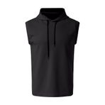 Gym tişört, erkek askılı tişört, erkek spor salonu, koşu tişörtü, kolsuz şekillendirici giyim, kompresyon tişörtü, spor iç çamaşırı, atlet, spor, erkek fonksiyonel tişört, üst giyim, Siyah, 3XL