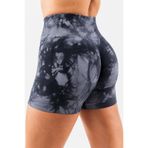 gymhams Batik Marble Shorts Kalça Büzgülü BİKER Şort – Push-up Toparlayıcı & Şekillendirici