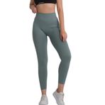 GYMHAMS Drop Serisi Kalçası Büzgülü Push Up Kalça Şekillendirici Kadın Spor Fitness Tayt (Su Yeşili, XS)