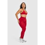 Gymhams Gh-Oa Serisi Kalçası Büzgülü Push Up Kalça Şekillendirici Seamless Scrunch Likralı Spor Kadın Tayt - Antrasit - Kırmızı