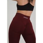 Gymhams Kalçası Büzgülü Push Up Kalça Şekillendirici Tayt Seamless Fitnes bordo