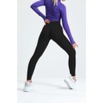 Gymhams Siyah Kalçası Büzgülü ve Ekstra Push Up Seamless Yüksek Bel Kalça Şekillendirici Tayt - XS - Karbon - Siyah