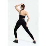 Gymhams Siyah Kalçası Büzgülü ve Ekstra Push Up Seamless Yüksek Bel Kalça Şekillendirici Tayt