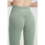Gymhams Ultra Yüksek Kalite Fitilli Kalçası Büzgülü Kalça Şekillendirici Push Up Yüksek Bel Toparlayıcı Spor Fitness Yoga Tayt - M - L - 301-Yeşil