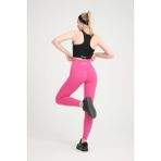 Gymhams Ultra Yüksek Kalite Fitilli Kalçası Büzgülü Kalça Şekillendirici Push Up Yüksek Bel Toparlayıcı Spor Fitness Yoga Tayt - M - L - Neon Pembe