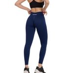 GYMHAMS Yüksek Bel Kalça Şekillendirici Spor Tayt, Push Up Etkili, Büzgülü Tasarım, Bordo (Lacivert, L)