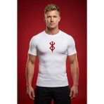 Gymhard Berserk Pro+ Compression Erkek Tişört Beyaz Düz Desenli Nefes Alabilir Kumaş