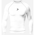 Gymhard Pro+ Compression Uzun Kollu Erkek Tişört - Beyaz