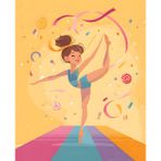 Gymnastics Composition Notebook – Wide Ruled Lined Pages, Training Log & School Notes: 7.5 x 9.25 | 110 Sheets | Matte Finish | Girls’ Gift Journal
