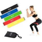Gymo 5'li Set Çantalı Direnç Bandı Fitness Pilates Esnetme Lastiği Renkli Lateks Özellikli