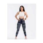 GYMXPRO Dikişsiz Push-up Toparlayıcı Siyah Batik Desen Spor Tayt