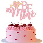 Gyufise 1 Paket Pembe Simli Be Mine Pasta Süsü Sevgililer Günü Pastası Süsü I Love You Pasta Dekorasyonu Mutlu Sevgililer Günü Düğün Nişan Yıl Dönümü Parti Dekorasyonları için