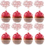 Gyufise 24 Adet Mutlu Sevgililer Günü Cupcake Süsleri Simli Tatlı Aşk Be Mine Sevgililer Günü Cupcake Kürdanları Sevgililer Günü Teması Doğum Günü Partisi Pasta Süslemeleri Malzemeleri Gül Altın