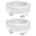 Gyusity USB C - USB C Kablosu, 2 Paket 60 W [6FT+3FT], Tip C - C Kablo Hızlı Şarj Kablosu iPhone 15/Pro/Pro Max/Plus, MacBook Air 13"/iPad Pro/Air, Samsung Galaxy S23 S22, iPad Pro, MacBook Air ve Daha