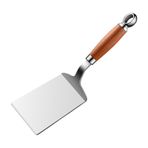 GZBMEZS 304 Paslanmaz Çelik Spatula, Biftek için Küçük Kızartma Spatulası, Teppanyaki Spatula, Pizza Spatula Krep, Sağlam Metal Gözleme Spatula, Açık Izgara için Ergonomik Spatula