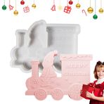 GZBMEZS Silikon Noel Kalıpları | Noel Baba Tren Kombinasyonu Şeker Döküm Kalıbı - Sabun, El Sanatları, Polyester Reçine için Kolay Çıkarılan Noel El Yapımı El Sanatları Kalıpları