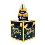 GZSYWZ Para hediyesi, doğum günü, Happy Birthday hediye kutusu, kendin yap yaratıcı sürpriz kutusu, 30 kendinden yapışkanlı şeffaf torba, hediye kutusu, ebeveynler, sevgililer, çocuklar ve arkadaşlar