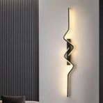 GZZBMY LED duvar lambası iç mekan modern yaratıcı uzun tasarım duvar aydınlatması metal alüminyum akrilik minimalist duvar lambaları yatak odası oturma odası merdiven koridor için (sıcak ışık, 60 cm)