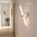 GZZBMY LED Duvar Lambası Üç Renkli Kısılabilir Modern Duvar Lambası Yaratıcılık Yumruk Desenli Yatak Odası Oturma Odası Koridor Merdiven için Duvar Aydınlatması 3000 K-6500K (Beyaz, 50 cm)