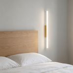 GZZBMY LED İç Mekan Duvar Lambası Modern Minimalist Uzun Duvar Aydınlatma Yaratıcılık Metal Alüminyum Yatak Odası Oturma Odası Koridor Merdiven Duvar Lambası (Altın Beyaz Işık, 80 cm)