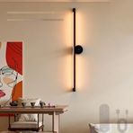 GZZBMY Uzaktan Kumandalı LED Şarj Edilebilir Duvar Lambaları Kısılabilir Duvar Lambası 360° Dönen Ayarlanabilir Açı Duvar Aydınlatması Yatak Odası Oturma Odası Koridor Merdiven için (Siyah, 1 Adet)