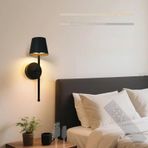 GZZBMY Uzaktan Kumandalı LED Şarj Edilebilir Duvar Lambası Kısılabilir Retro Endüstriyel Metal Duvar Aydınlatma Yatak Odası Oturma Odası Koridor Merdiven için Duvar Lambası (Siyah, 1 Adet)