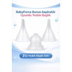 H-031 3'lü Silikon Uç Elektrikli Babyforce Burun Aspiratörü Uyumlu