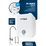 H-Max HMAXB3512 8 lt Çelik Tanklı 15 Aşama Multi Mineralli 80 GPD Su Arıtma Cihazı