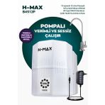 H-Max HMAXB4512P 12 lt Pompalı 15 Aşama Multi Mineralli 80 GPD Su Arıtma Cihazı