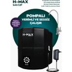 H-MAX Reverse Osmosis System 12 Litre 12 Aşama Pompalı 80 Gpd Membranlı Çelik Tanklı Aile Boyu Su Arıtma Cihazı