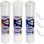 H-MAX Reverse Osmosis System H-Max Kapalı Kasa Su Arıtma Cihazı Filtresi Inline 3lü Filtre Seti