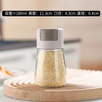 H Ölçülebilir Baharat Kavanoz Tuzluk Pres Tipi 180ML Kontrol Şişesi Biber Baharat Şeker Cam Konteyner Dağıtıcı Konserve Çalkalayıcı (Yurt Dışından) - Pepper Shakers - Renkli