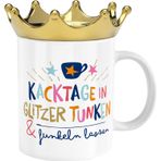 H:) PPY life Fincan Taç Desenli Işıltı | Kahve Fincanı, Porselen, 35 cl, Taç Şeklinde Kapak, Hediye Kutusu | Size, Kız Arkadaşınıza, Kız Kardeşinize, İş Arkadaşınıza Hediye | 74440