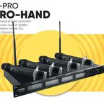 H-Pro Pro-Hand 4'lü 100 Kanal El Telsiz Mikrofonu