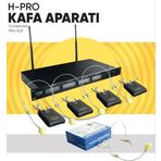 H-Pro Pro-Hand 4'lü 100 Kanal Kafa Telsiz Mikrofon