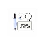 H RUN GLOBAL 20 Adet ( Artmex - L1-R - 0.30mm -R1 ) Değiştirilebilir Kartuş Kalıcı Makyaj Ucu (İğne)