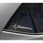 H Yundai Tuscon Yan Cam Sticker Oto Kapı 20 Cm X 7 Cm