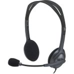 H111 Kablolu Stereo Kulak Ustu Mikrofonlu Kulaklik, Standart 3.5 Mm Jak Girisi, 235 Kablo Uzunlugu, Siyah