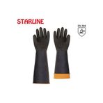 H2-60 Asit Eldiveni Siyah 60cm Avuçiçi Tırtıklı İ040256