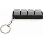 H20 Farm Gri 4’lü Keycap Tuş Anahtarlık Blue Switch Mekanik Tuş – Stres Atıcı Tık Tık Klavye Anahtarlık - Açık Gri