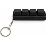 H20 Farm Siyah 4’lü Keycap Tuş Anahtarlık Blue Switch Mekanik Tuş – Stres Atıcı Tık Tık Klavye Anahtarlık